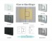 Frameless Shower Screen Corner Hinge Panel & Door & Return 2050H
