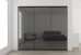 Slim Line Framed Sliding Wardrobe Doors Grey Mirror
