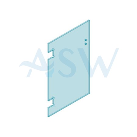 POLARIS Glass to Glass GATE 12mm Clear Toughened Glass 1200H