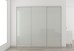 Slim Line Framed Sliding Wardrobe Doors Greenish White Glass