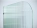 Ultra Clear Screen Fluted Glass 2050H with Left Radius Corner 200mm
