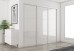 Fully Framed Sliding Wardrobe Doors Super White Glass with Horizontal Strips