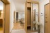 Slim Line Framed Sliding Wardrobe Doors Mirror With Horizontal Strips