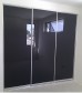 Slim Line Framed Sliding Wardrobe Doors Black Glass Finish