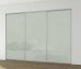 Slim Line Framed Sliding Wardrobe Doors Greenish White Glass