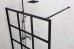 Fully Framed Shower Screen Panel Black Frame 15 Sections 6mm 2000H with Support Arm