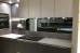 Custom made mirror toughened glass splashback