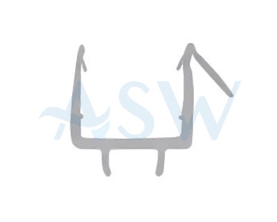 PVC Under Door Seal 3mm Fins 2100mm long