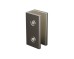 Frameless Shower Screen Fluted Radius Corner Fixed Free Standing Panel 2100H with brackets