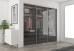 Slim Line Framed Sliding Wardrobe Doors Clear Glass Finish