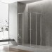 Semi Frameless Shower Screen Corner Entry with Double Sliding Doors 2000H Adjustable
