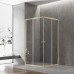 Semi Frameless Shower Screen Corner Entry with Double Sliding Doors 2000H Adjustable