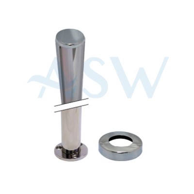 HEAVY DUTY 50mm Round Set Post W/ Base Plate 1300H