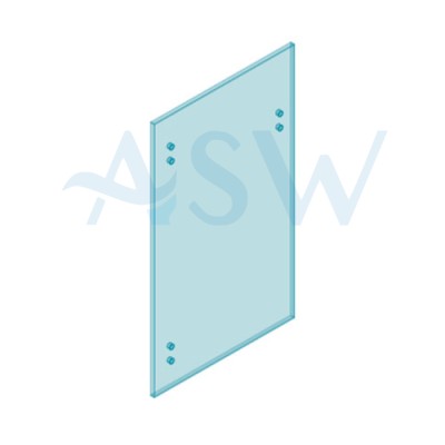 MASTER Gate  8mm Clear Toughened Glass 1200H