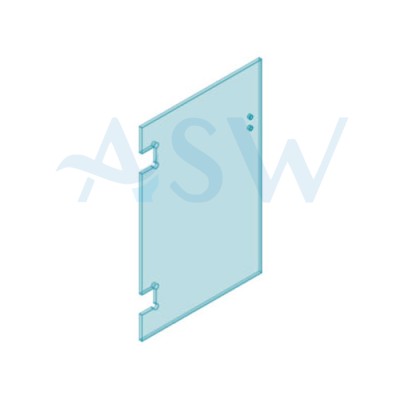 POLARIS Glass to Glass GATE 12mm Clear Toughened Glass 1200H