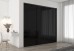 Frameless Sliding Wardrobe Doors Black Glass Finish
