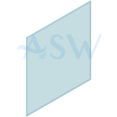 Clearglaze Frameless Channel 12mm Toughened Glass Panel 1350H