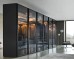 Slim Line Framed Sliding Wardrobe Doors Clear Glass Finish