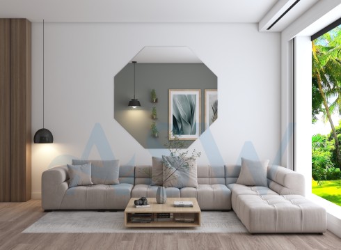 Custom Regular Octagon Mirror Cut to Size