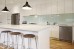 Custom made painted toughened glass splashback