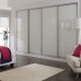Slim Line Framed Sliding Wardrobe Doors Super White Glass