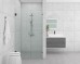 Frameless Shower Screen Wall to Wall Fixed Panel & Door hinged of wall 2050H