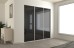 Fully Framed Sliding Wardrobe Doors Black Glass Finish