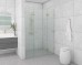 Frameless Shower Screen Wall to Wall Hinge Panel & Door & Infill 2050H