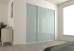 Fully Framed Sliding Wardrobe Doors Greenish white glass