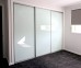 Fully Framed Sliding Wardrobe Doors Greenish white glass
