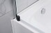Frameless Shower Screen Pivot Swing Panel with curved corner Bathtub 1500H 6mm