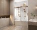 Frameless Shower Screen Wall to Wall Fixed & Sliding Door on Bathtub 1600H