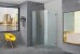 Frameless Shower Screen Diamond Shape with Hinged Door 2000H Pre-Drilled