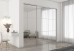 Frameless Sliding Wardrobe Doors Mirror with Horizontal Strips