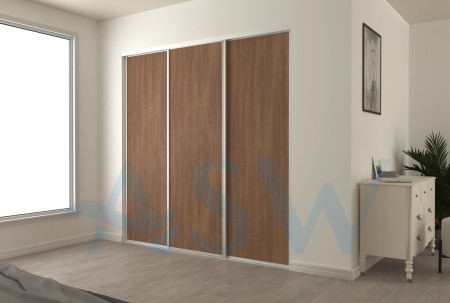 Fully Framed Sliding Wardrobe Doors Polytech Coloured MDF Finish