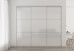 Frameless Sliding Wardrobe Doors Super white Glass With Horizontal Strips