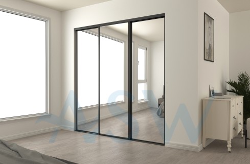 Fully Framed Sliding Wardrobe Doors Mirror Finish