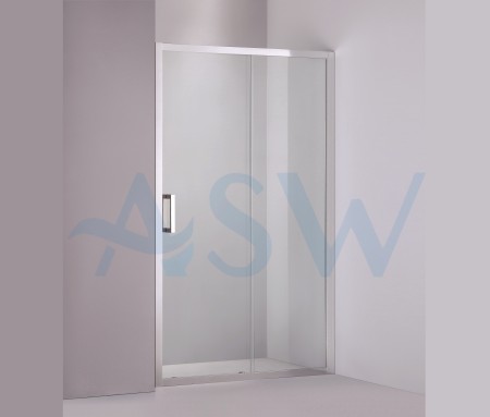 Semi Frameless Shower Screen Wall to Wall with Sliding Door 2000H Adjustable