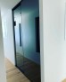 Frameless Sliding Wardrobe Doors Black Glass Finish