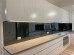 Custom made mirror toughened glass splashback