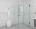 Frameless Shower screen Corner Door hinged from wall & Infill & Return 2050H