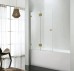 Frameless Shower Screen Hinge Panel & Door Bathtub 1500H pre-drilled glass