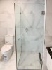Frameless Shower Screen Corner Door hinged of wall & Return 2050H