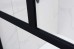 Fully Framed Shower Screen Panel Black Frame 6 Sections 6mm 2000H with support arm
