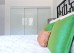 Frameless Sliding Wardrobe Doors Greenish White Glass Finish