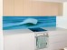 Toughened glass splashback with custom digital print