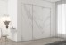 Frameless Sliding Wardrobe Doors Textured Marble