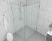 Frameless Shower screen Corner Door hinged from wall & Infill & Return 2050H