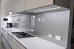 Custom made painted toughened glass splashback