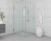 Frameless Shower screen Corner Door hinged from wall & Infill & Return 2050H